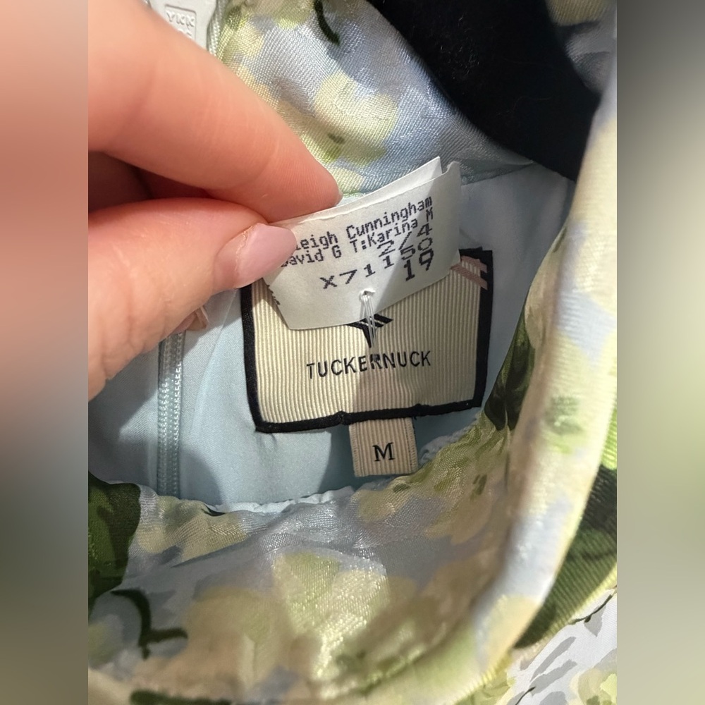 Tuckernuck Hydrangea Satin Faven Maxi Dress M - Picture 8 of 12